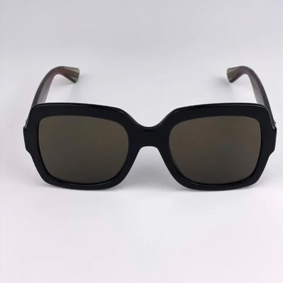 GUCCI WEB GG0036SN 002 Sunglasses Black Green Red Square Wome - Picture 2 of 15